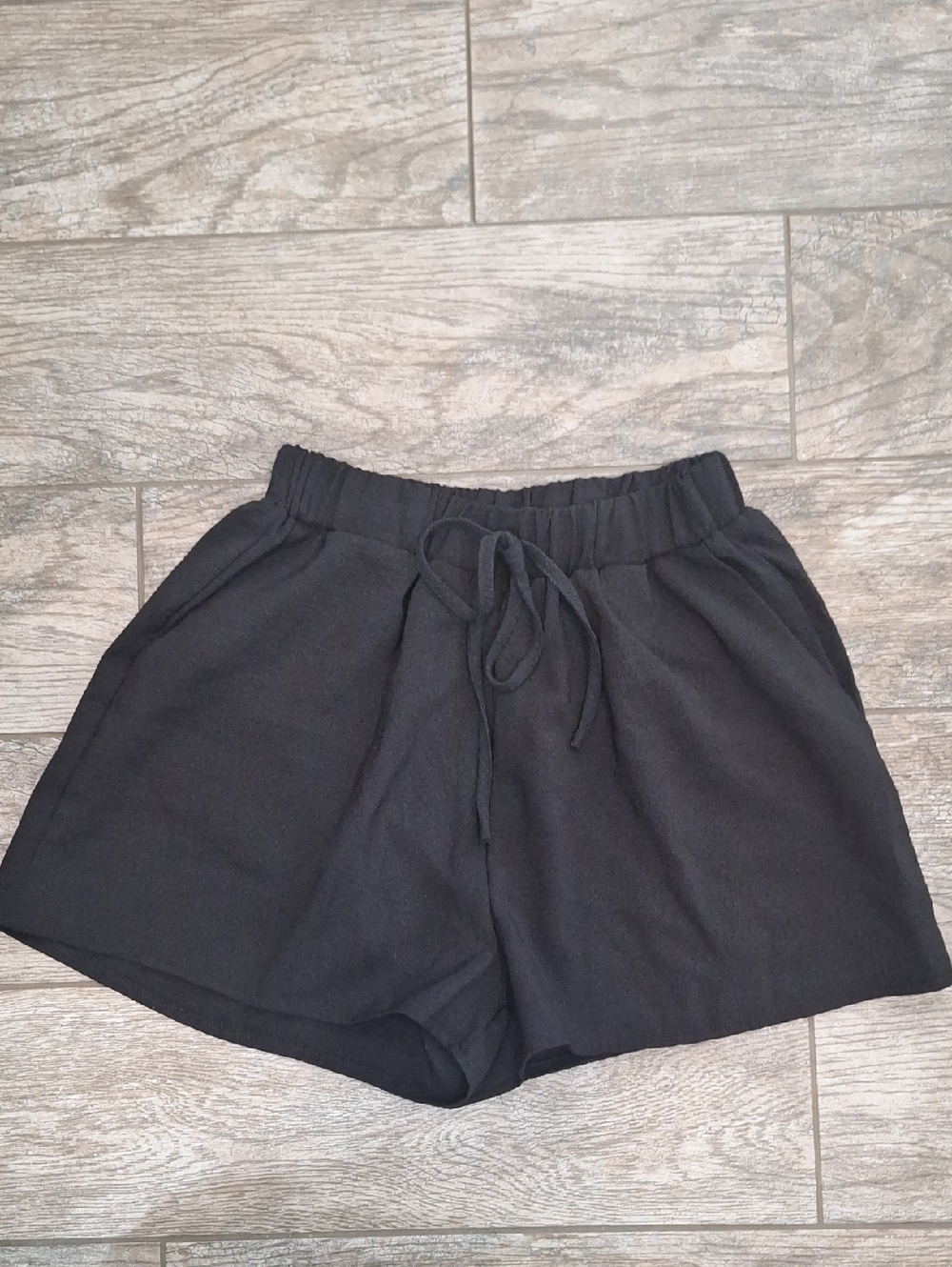Women's Black Drawstring Athletic Shorts - Casual Fit